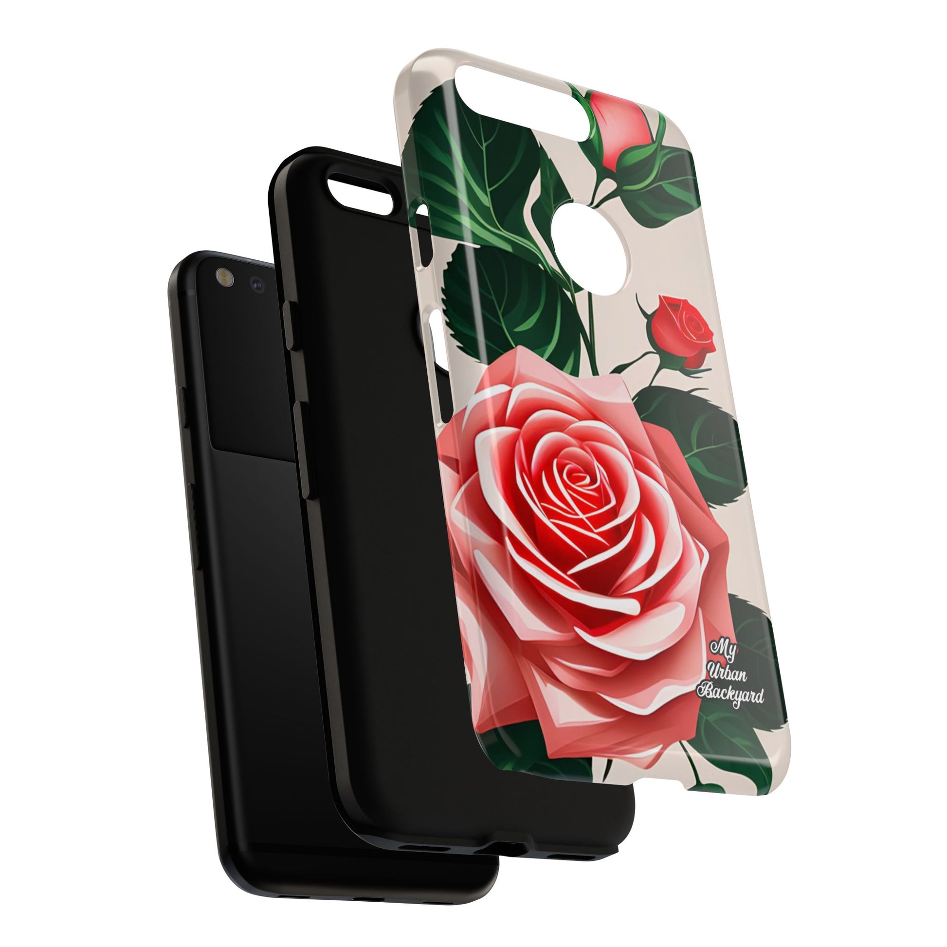 Pink Rose Flowers, Cell Phone Case - Apple, Samsung, Google Pixel