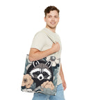 Rocco Pawsley, Raccoon Tote Bag with Cotton Handles For Everyday Use, 3 Sizes