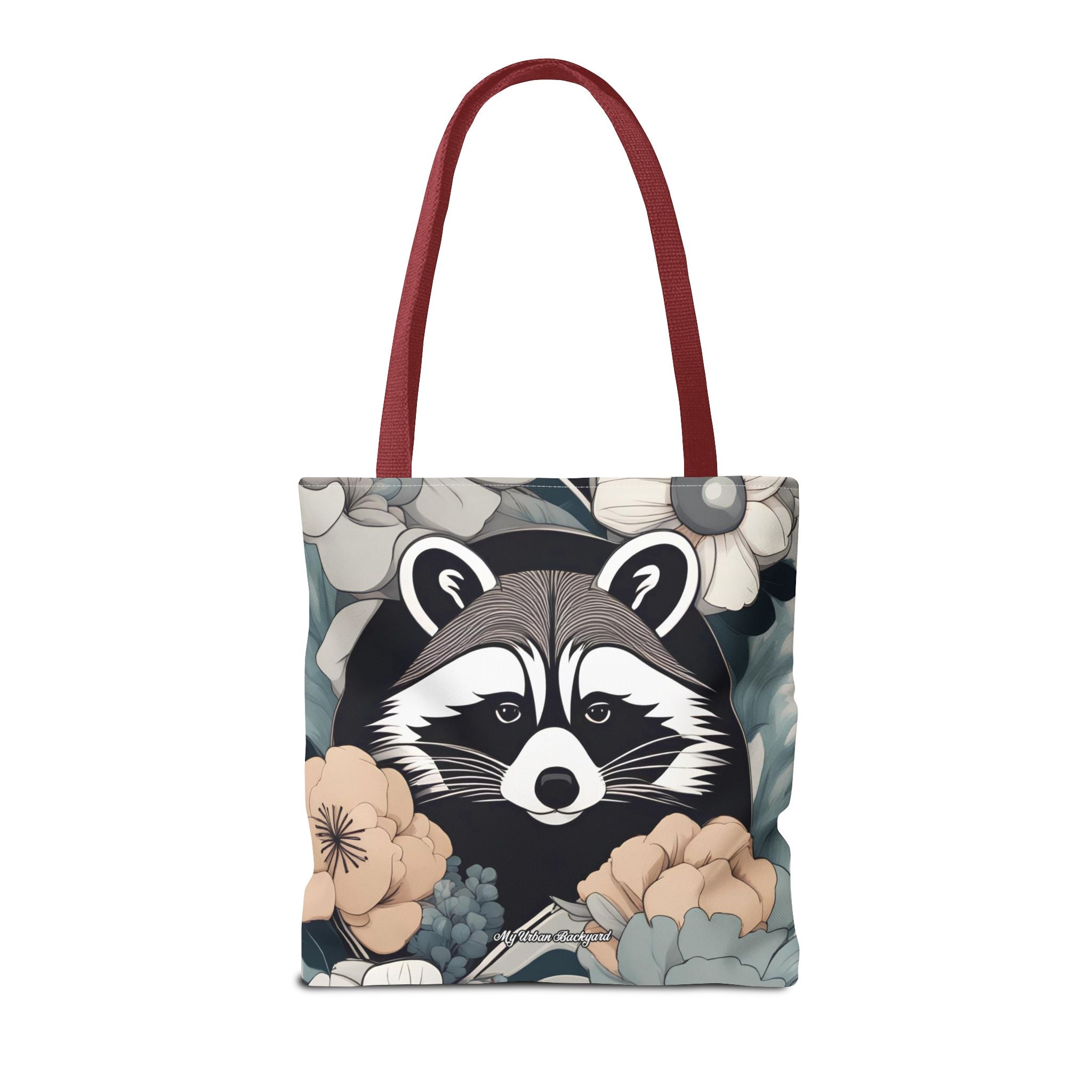 Rocco Pawsley, Raccoon Tote Bag with Cotton Handles For Everyday Use, 3 Sizes