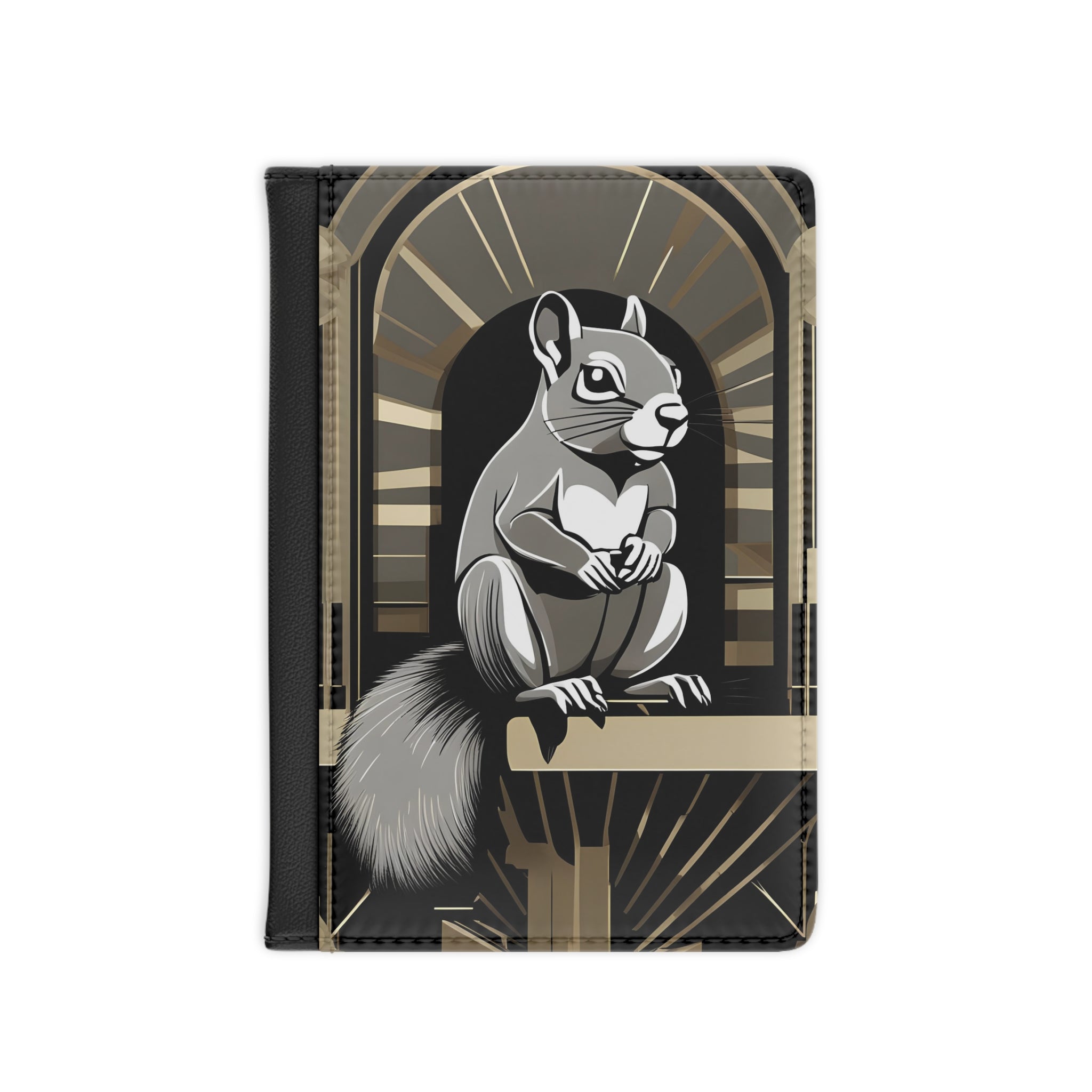 Art Deco Squirrel Passport Cover