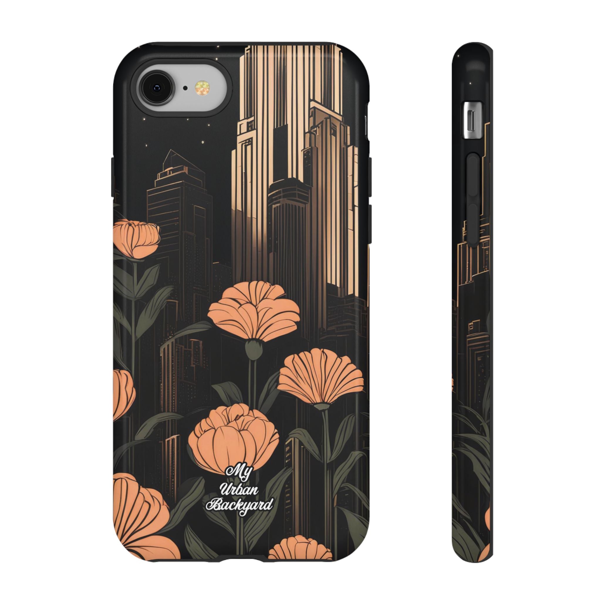 Urban Evening with Flowers, Cell Phone Case