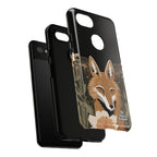 Art Deco Coyote with Flower, Cell Phone Case - Apple, Samsung, Google Pixel