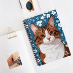 Cat with Flowers, Spiral Notebook Journal - Write in Style
