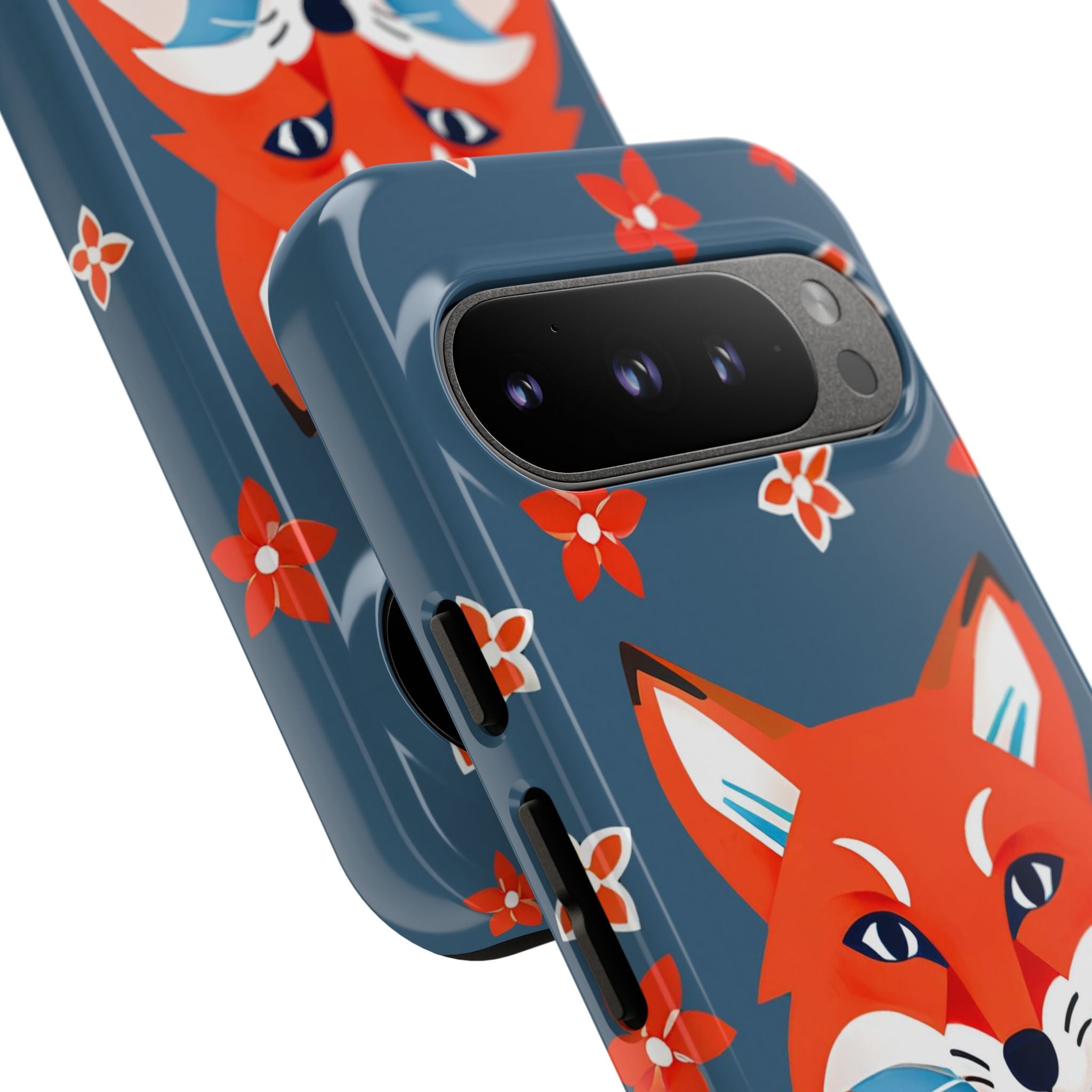 Fox with Flowers, Cell Phone Case - Apple, Samsung, Google Pixel
