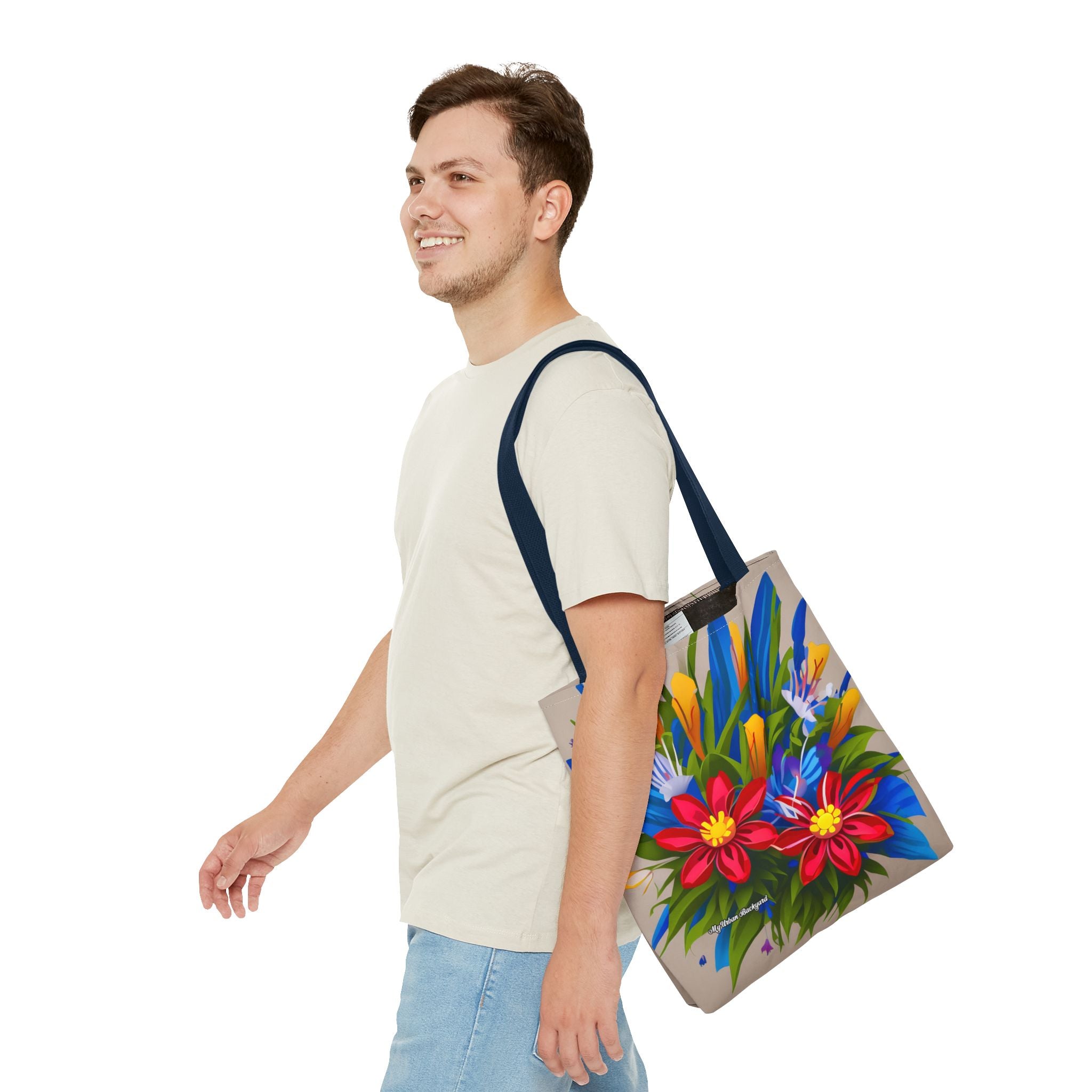 Vibrant Wildflowers Tote Bag with Cotton Handles For Everyday Use, 3 Sizes