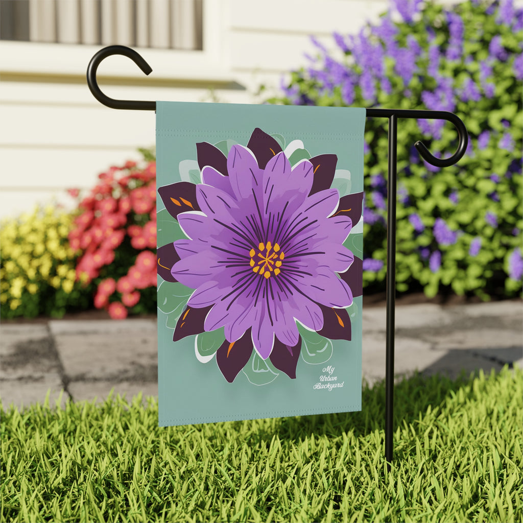Purple Flower, Outdoor Garden Flag, Decor for Yard, Patio, House, 12" x 18", Double Sided Vertical. Flag only