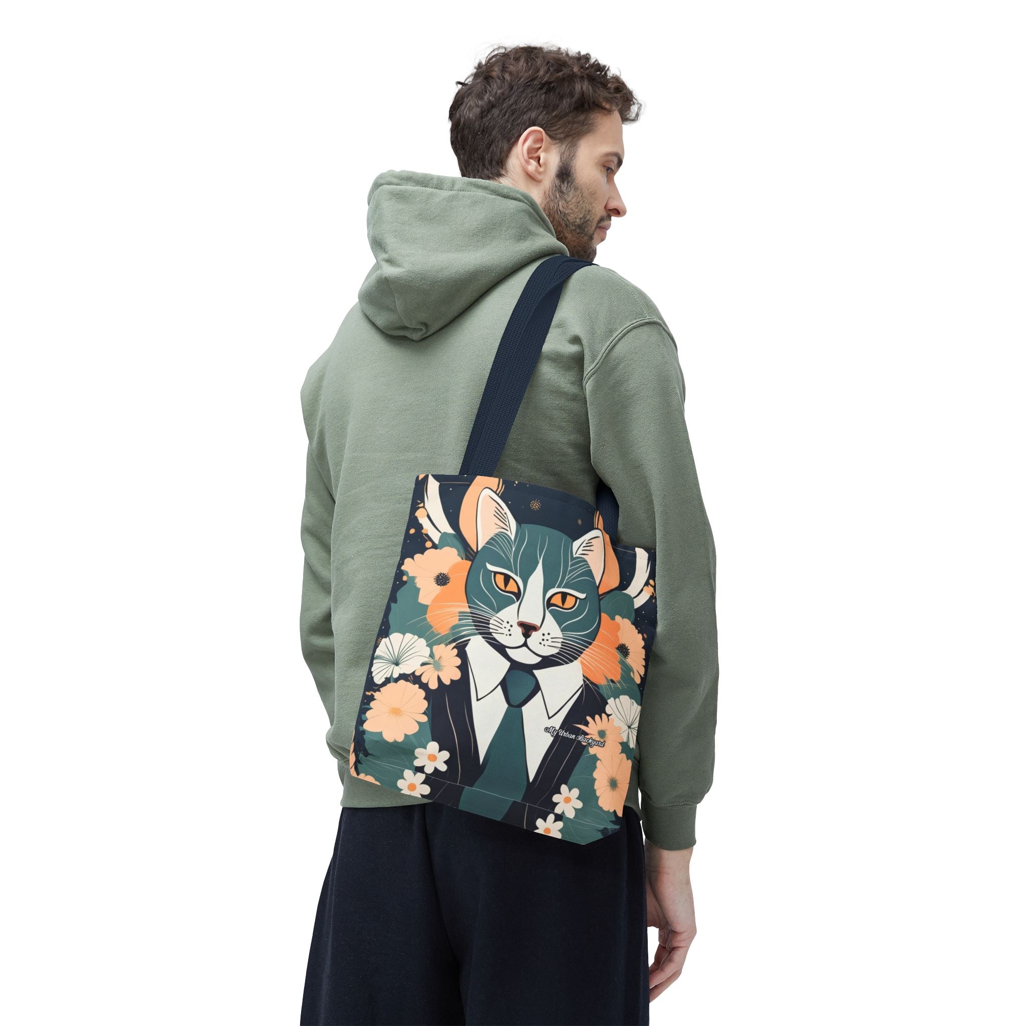 Simon Whiskerford, Cat Tote Bag with Cotton Handles For Everyday Use, 3 Sizes