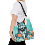 Vincent Blueclaw, Wolf Tote Bag with Cotton Handles For Everyday Use, 3 Sizes
