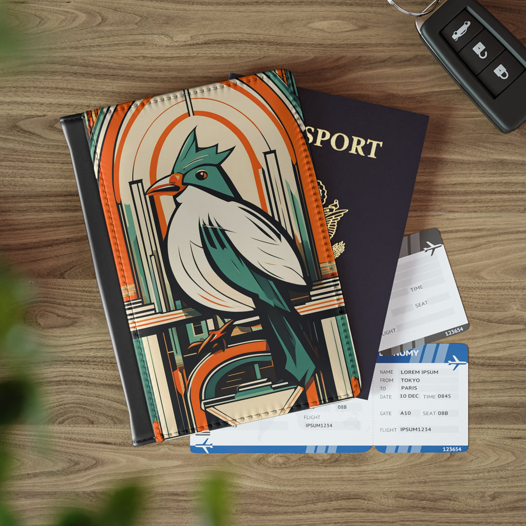 Art Deco Bird Passport Cover