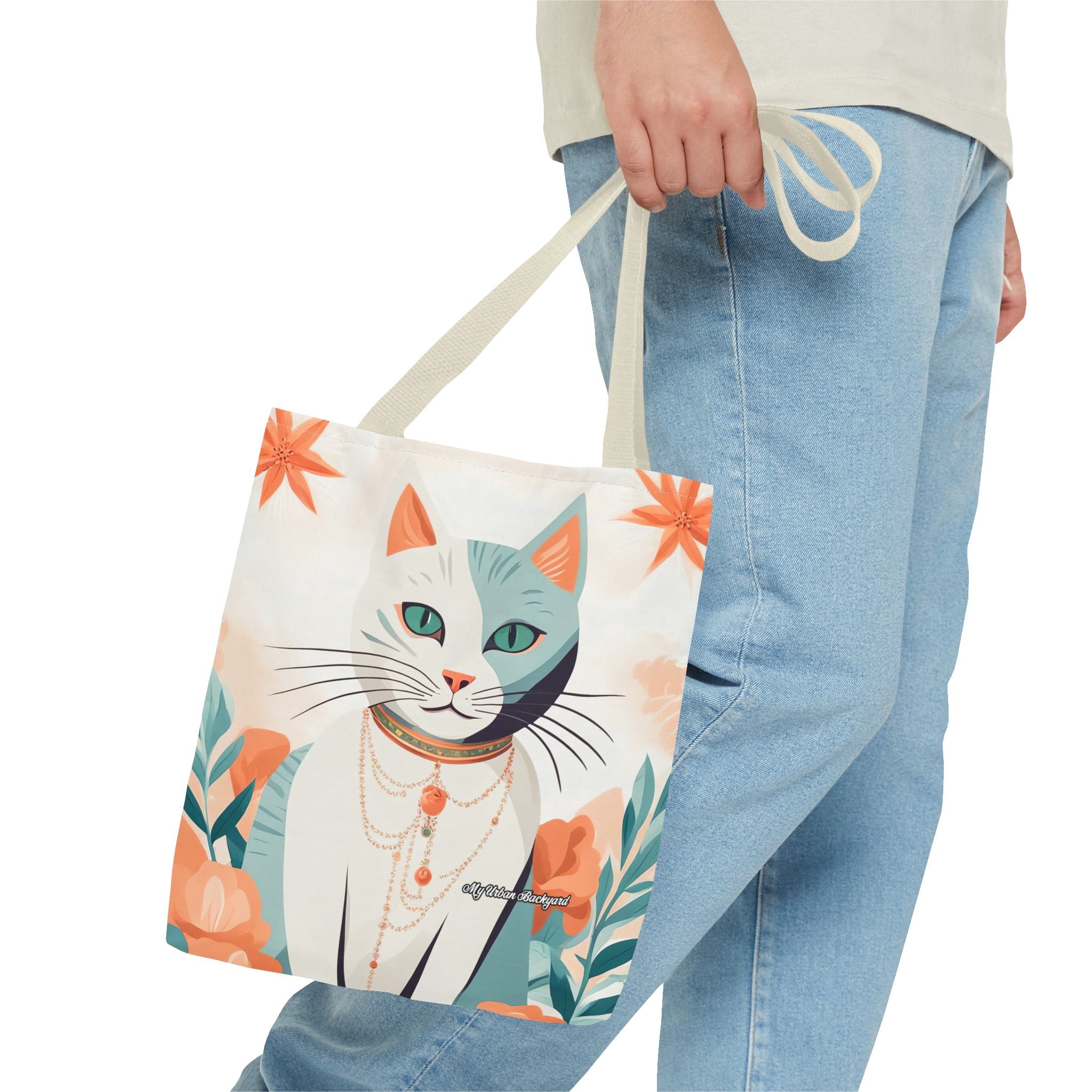 Whiskers, Cat Tote Bag with Cotton Handles For Everyday Use, 3 Sizes