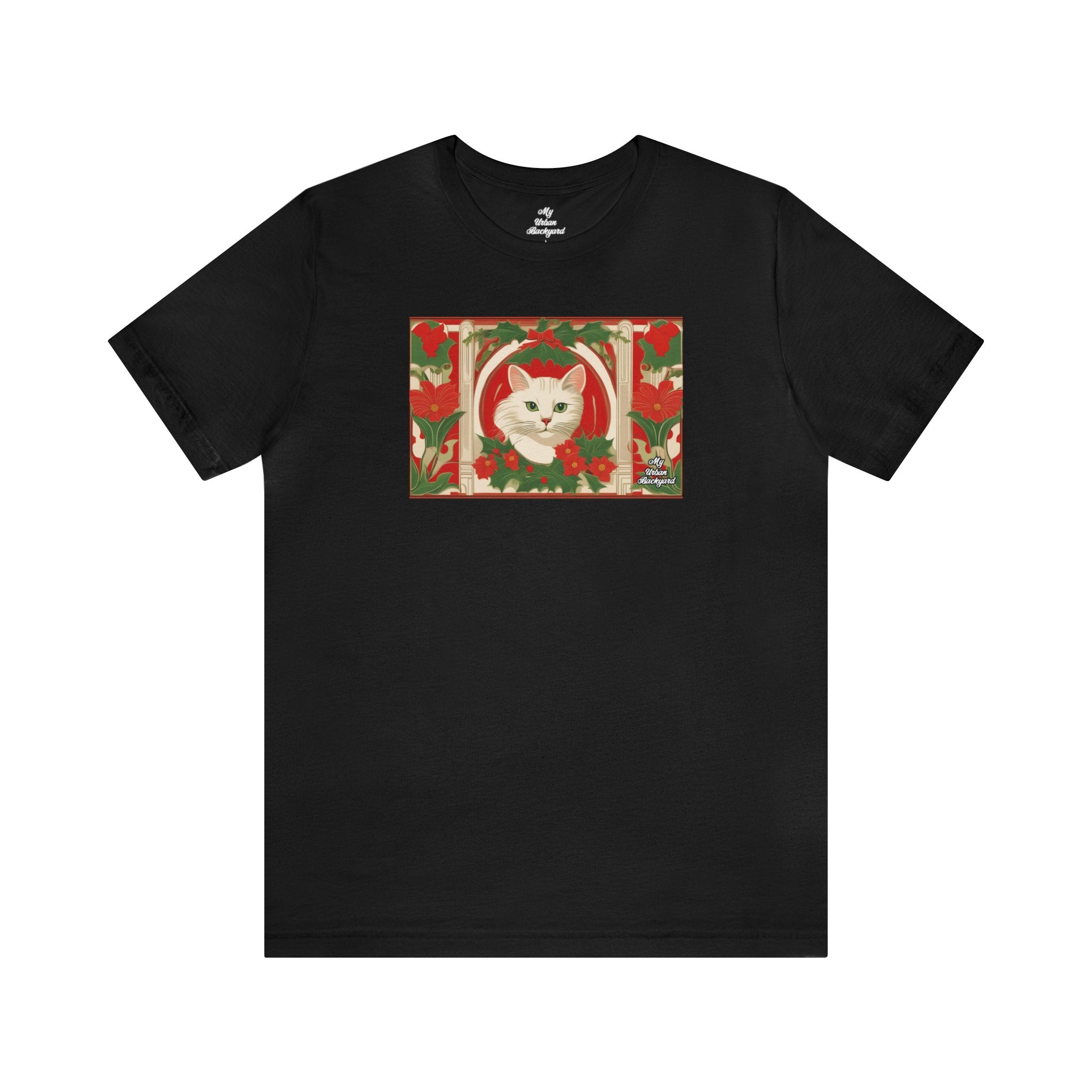 Soft T-Shirt, 100% Jersey Cotton, Unisex - Holiday Cat