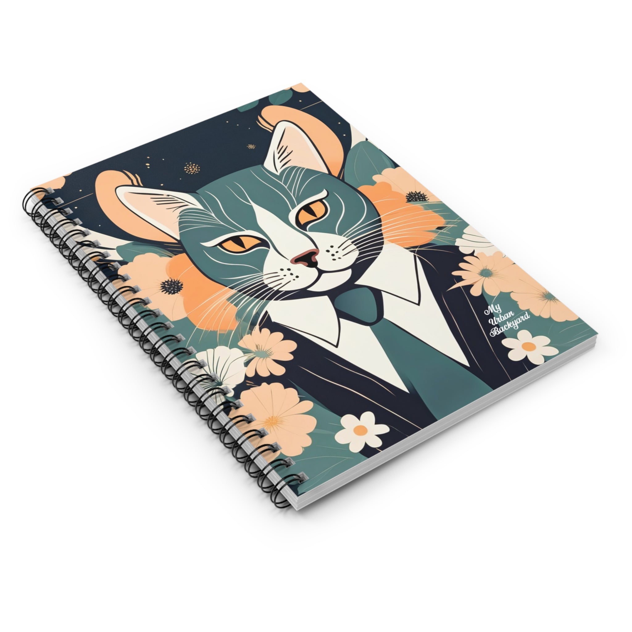 Simon Whiskerford, Cat Spiral Notebook Writing Journal - 118 Ruled Pages