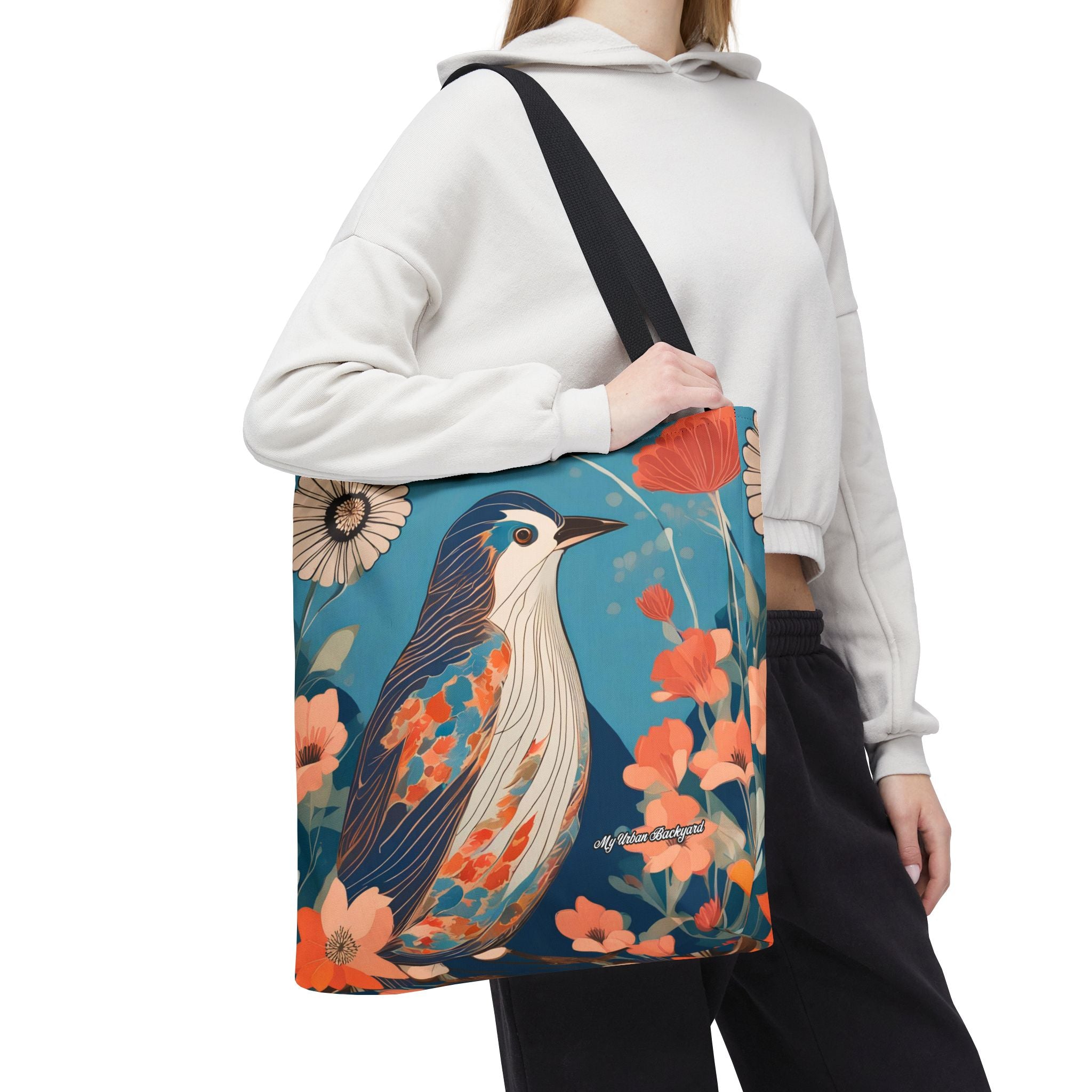 Colorful Bird Tote Bag with Cotton Handles For Everyday Use, 3 Sizes