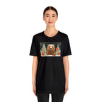 Art Deco Holiday Bear, Soft 100% Jersey Cotton T-Shirt, Unisex, Short Sleeve, Retail Fit