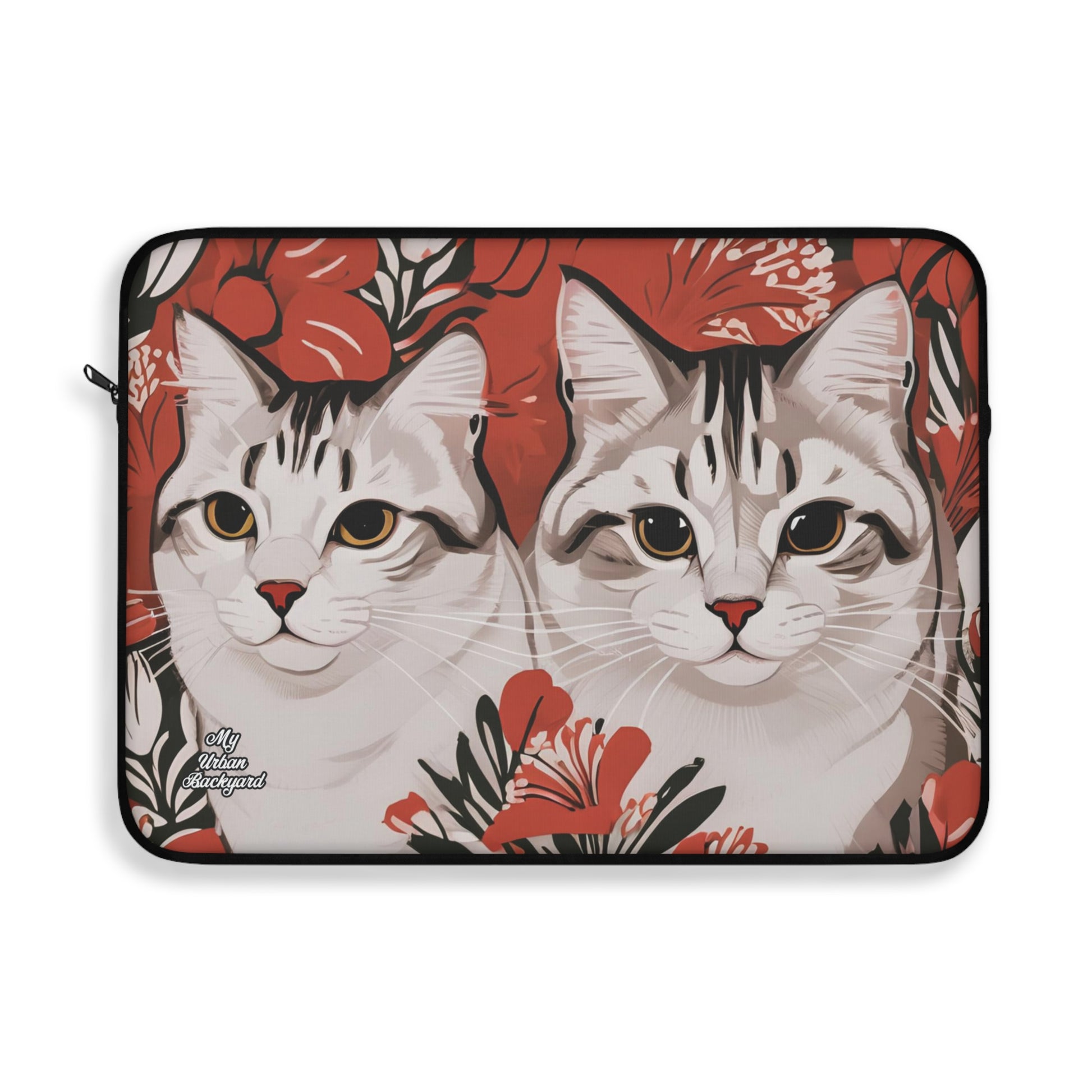 Tess & Jess Clawfield, Cat Laptop Carrying Case, Top Loading Sleeve for School or Work