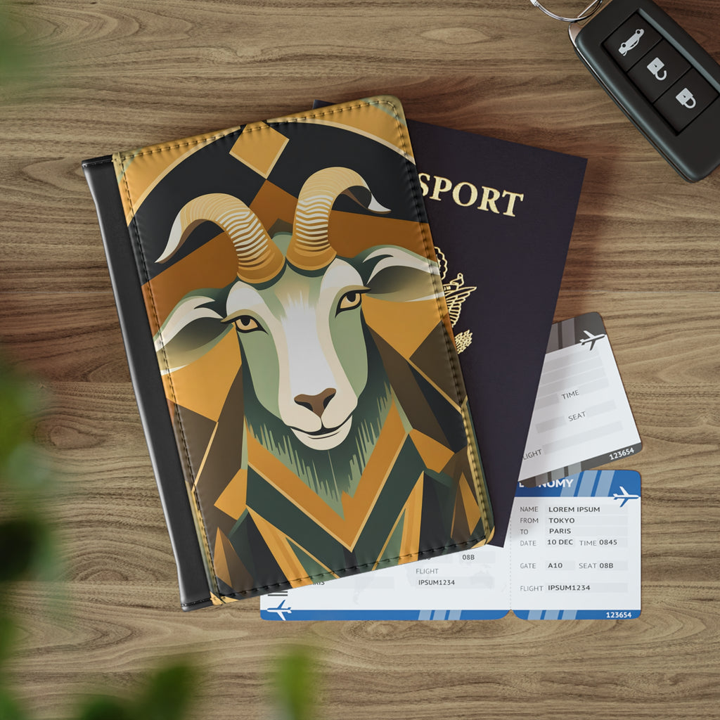 Art Deco Goat Passport Cover