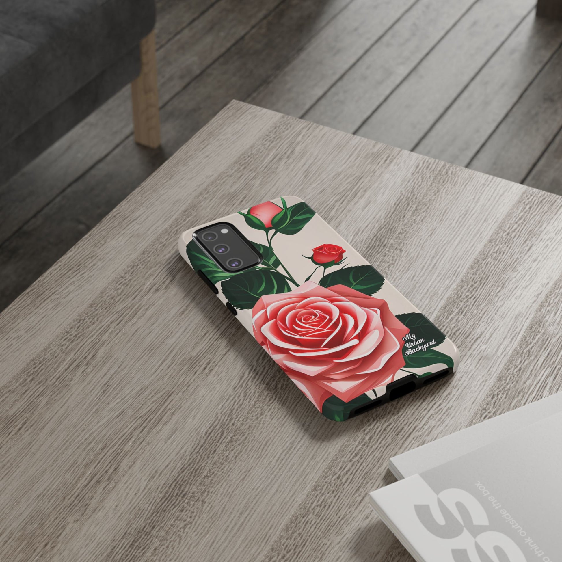 Pink Rose Flowers, Cell Phone Case - Apple, Samsung, Google Pixel