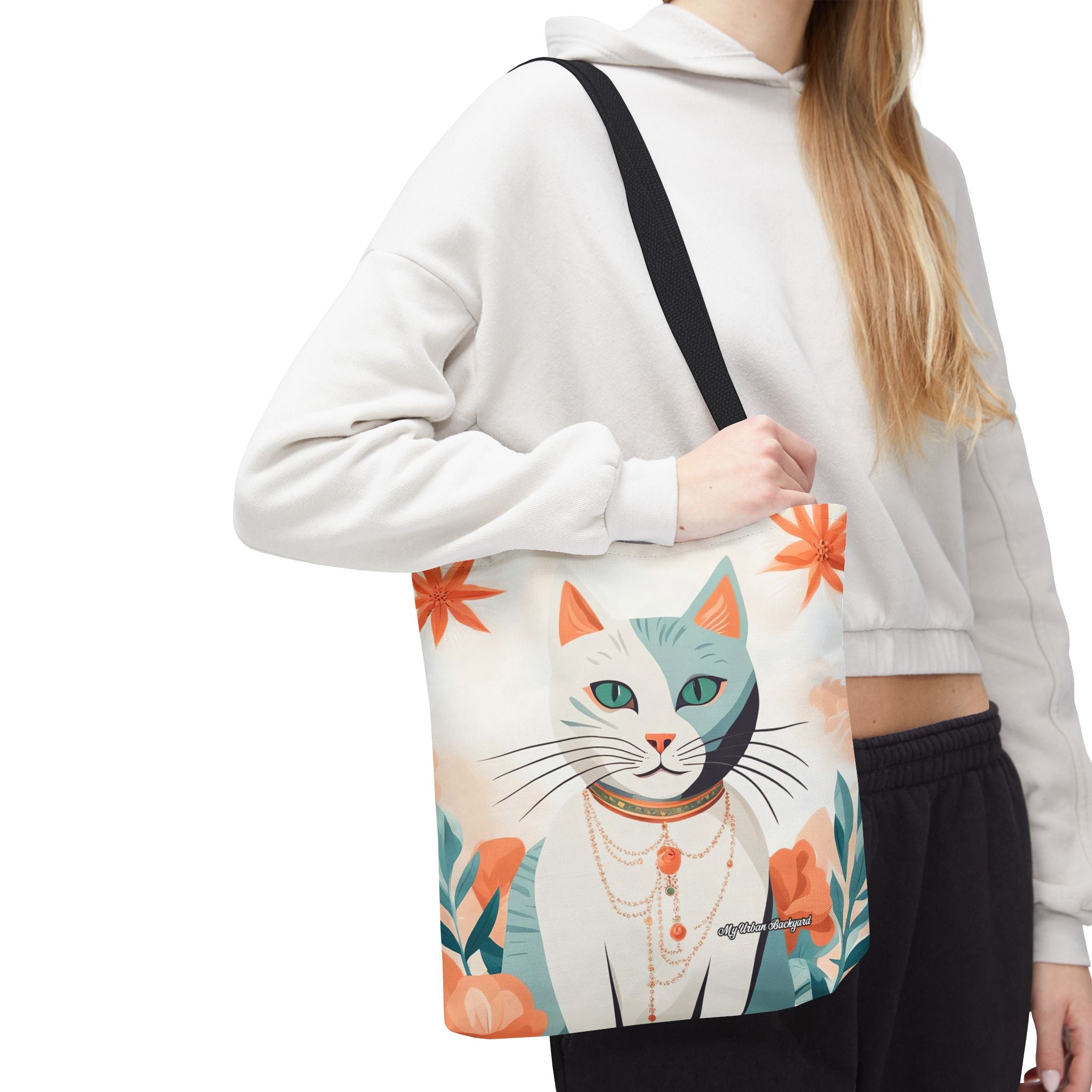 Whiskers, Cat Tote Bag with Cotton Handles For Everyday Use, 3 Sizes