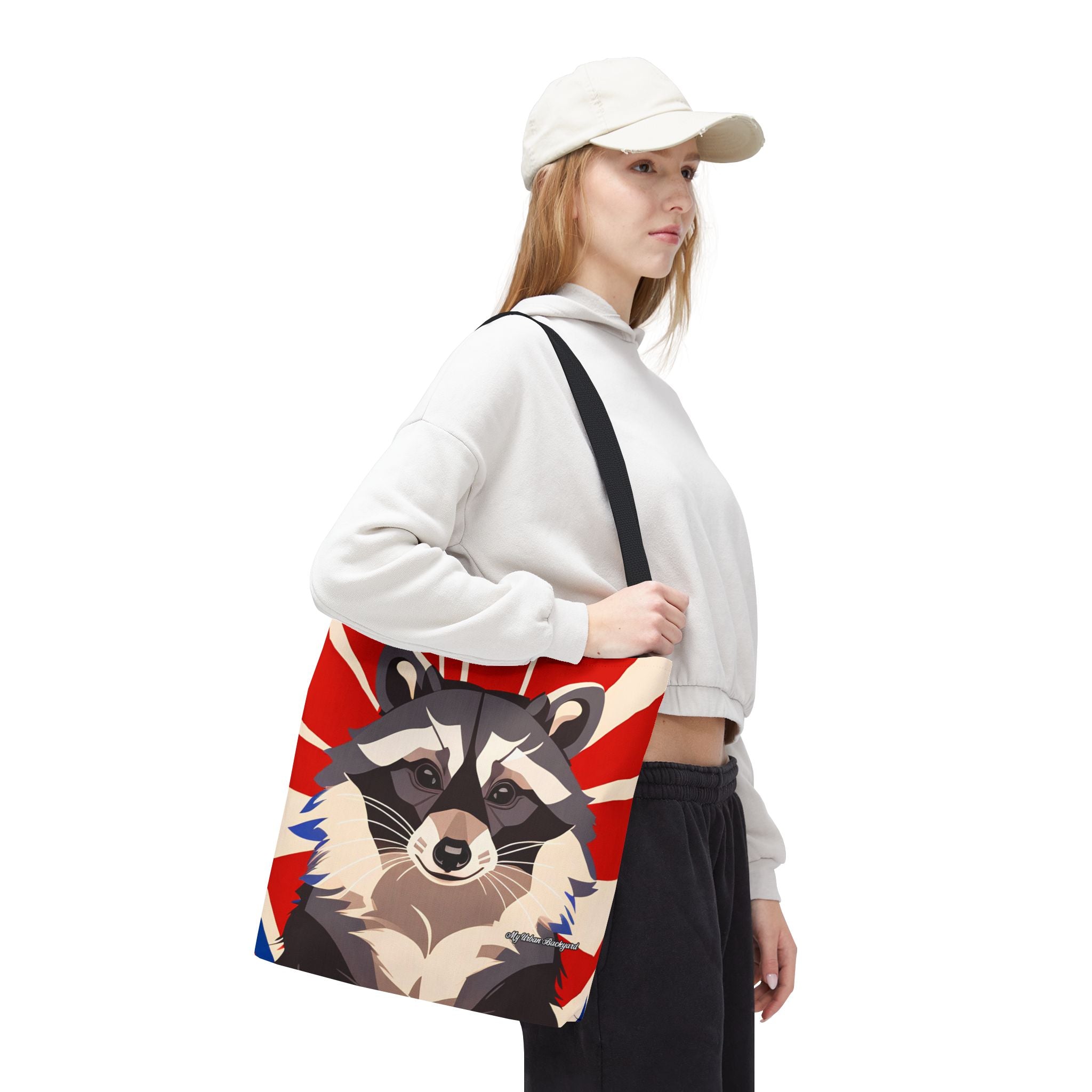Ziggy Starspaws, Raccoon Tote Bag with Cotton Handles For Everyday Use, 3 Sizes
