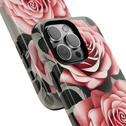 Pink Rose Flowers, Cell Phone Case - Apple, Samsung or Google Pixel