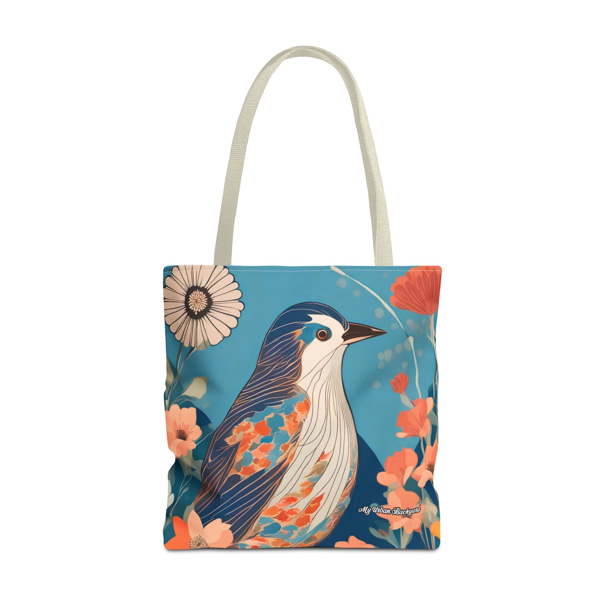 Colorful Bird Tote Bag with Cotton Handles For Everyday Use, 3 Sizes