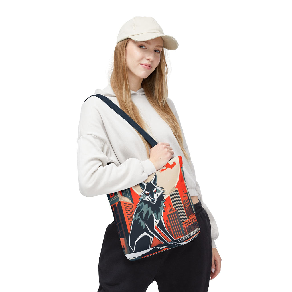 City Wolf Tote Bag, Tote with Cotton Handles For Everyday Use, 3 Sizes
