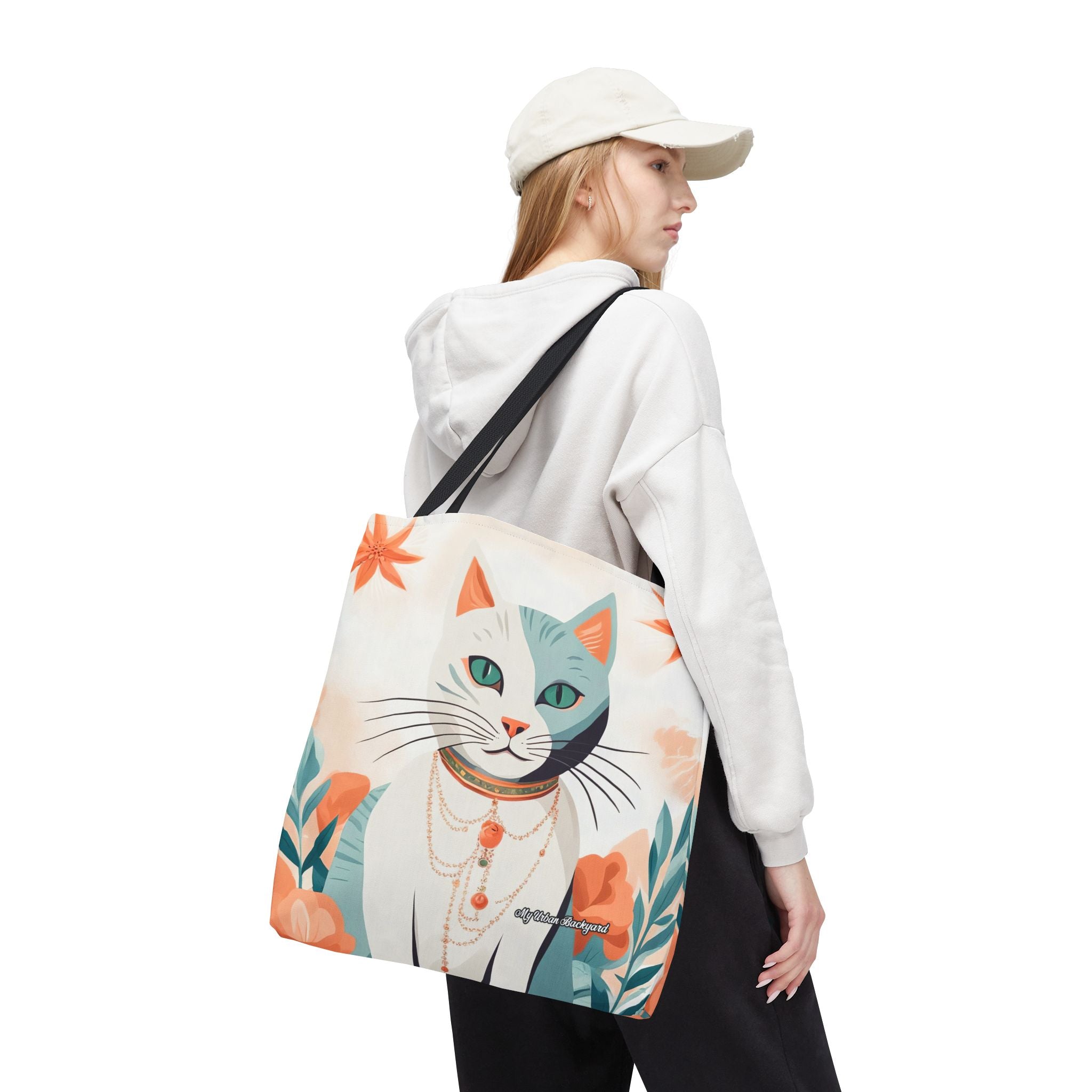 Whiskers, Cat Tote Bag with Cotton Handles For Everyday Use, 3 Sizes