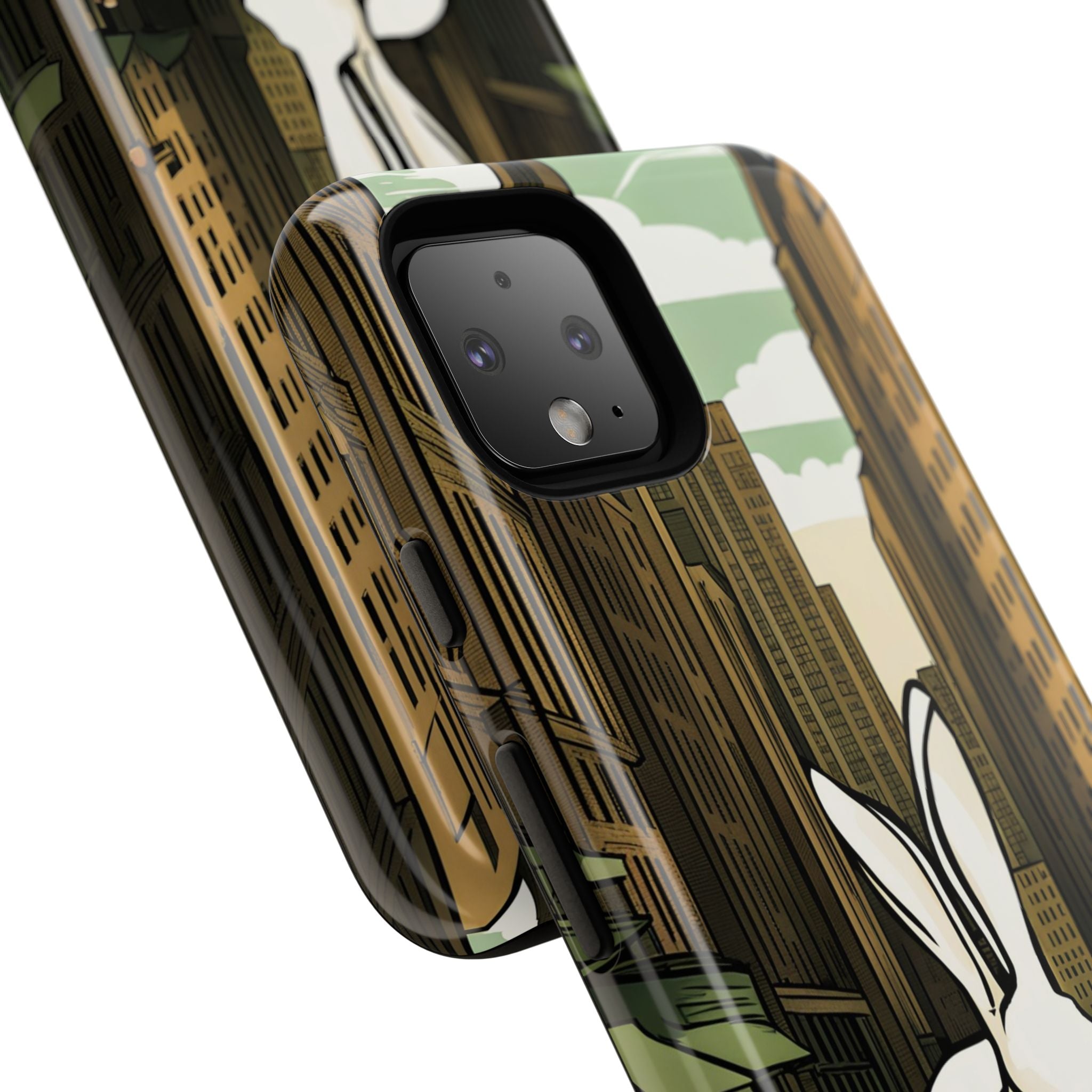 White Rabbit on a City Street, Cell Phone Case - Apple, Samsung, Google Pixel