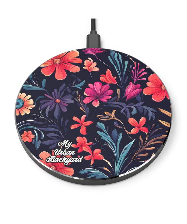 Night Blooming Wildflowers, 10W Wireless Charger for iPhone, Android, Earbuds