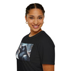 Urban Crow In Falling Snow T-Shirt — Winter Crow Graphic Tee