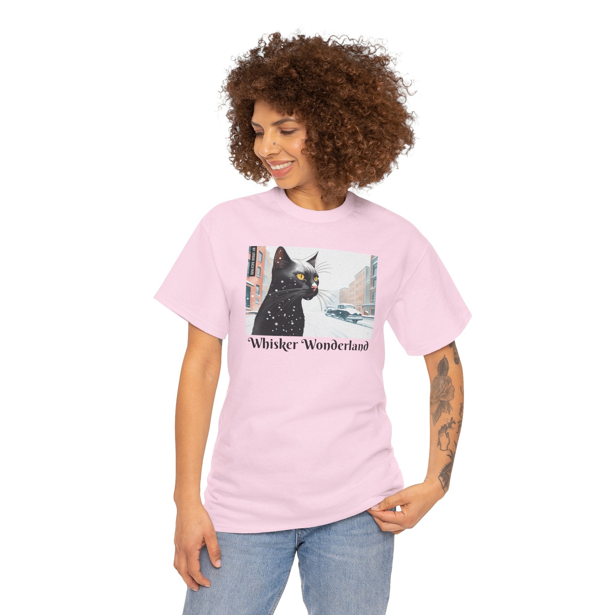 Whisker Wonderland Unisex Heavy Cotton Tee - Cozy Cat Lover's T-Shirt