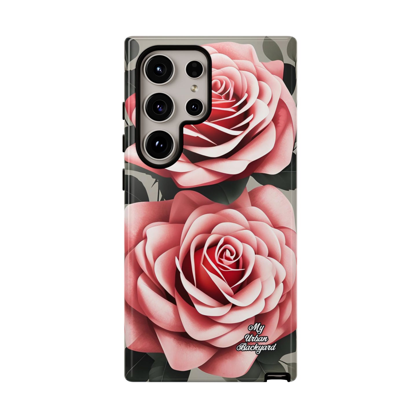 Pink Rose Flowers, Cell Phone Case - Apple, Samsung or Google Pixel