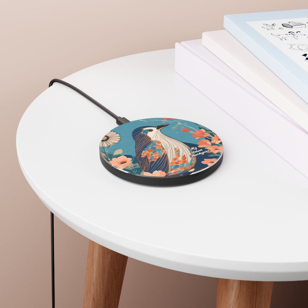 Colorful Bird, 10W Wireless Charger for iPhone, Android, Earbuds