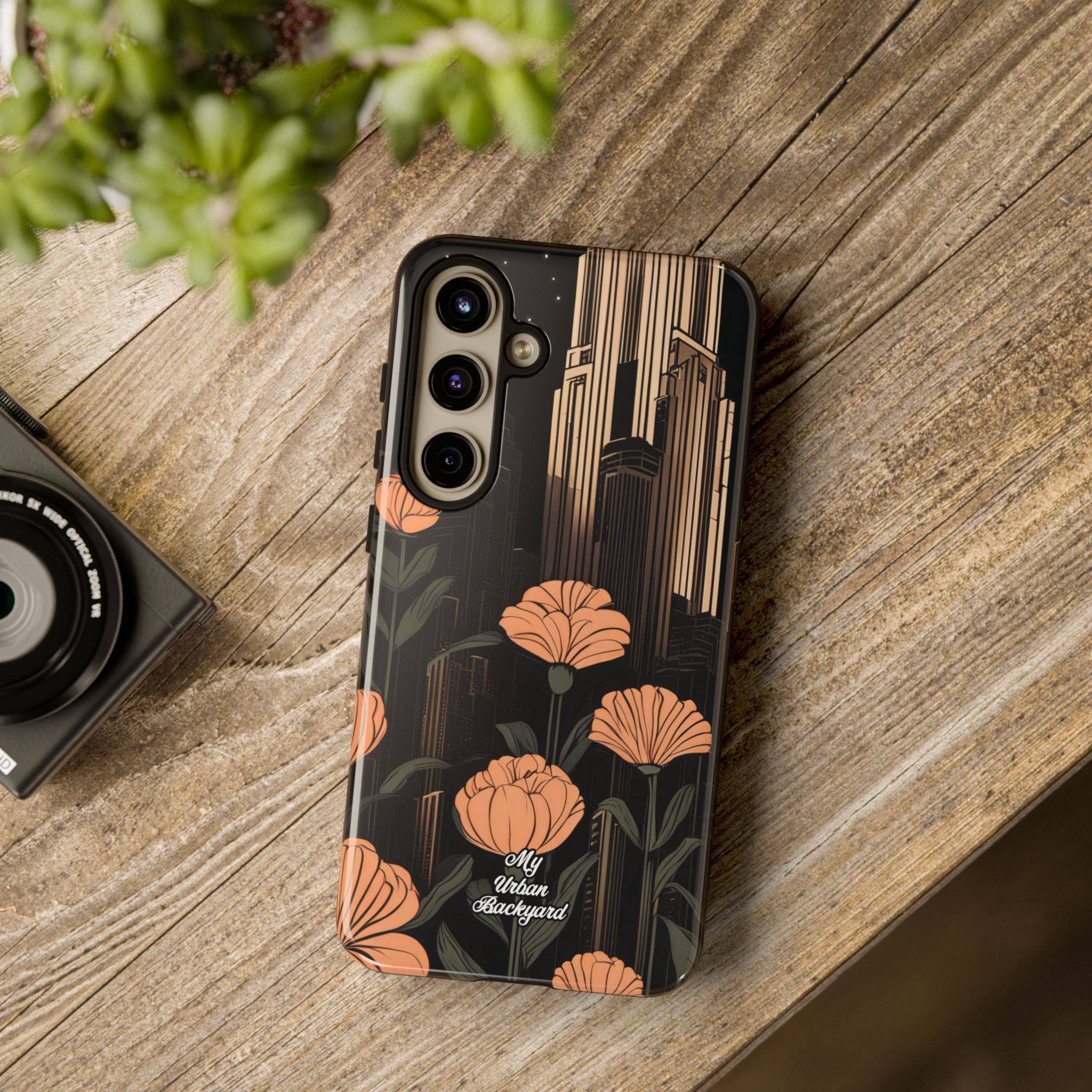 Urban Evening with Flowers, Cell Phone Case