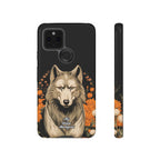 Wolf with Flowers, Animal Cell Phone Case - Apple, Samsung, Google Pixel