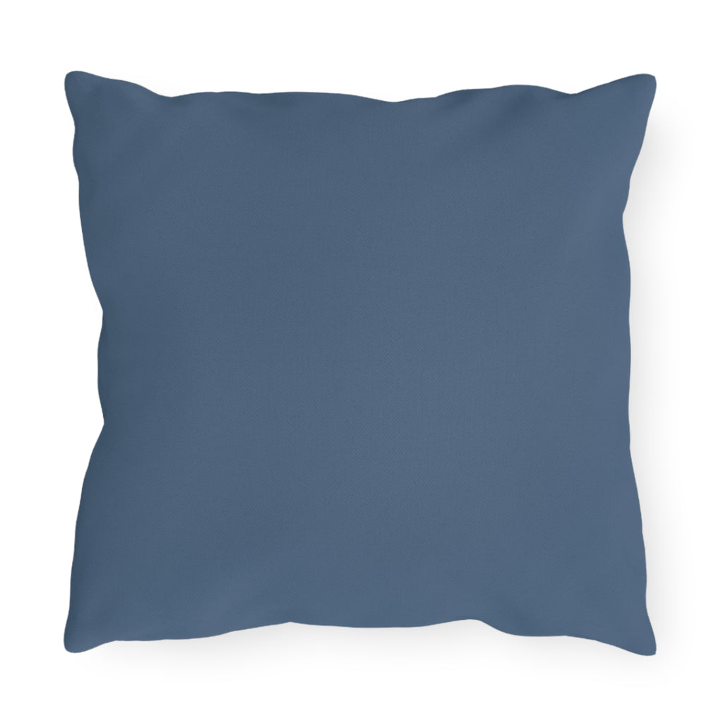 Night Blooming Wildflowers, Blue accent color, Throw Pillow, Indoor/Outdoor Decor for Home or Office