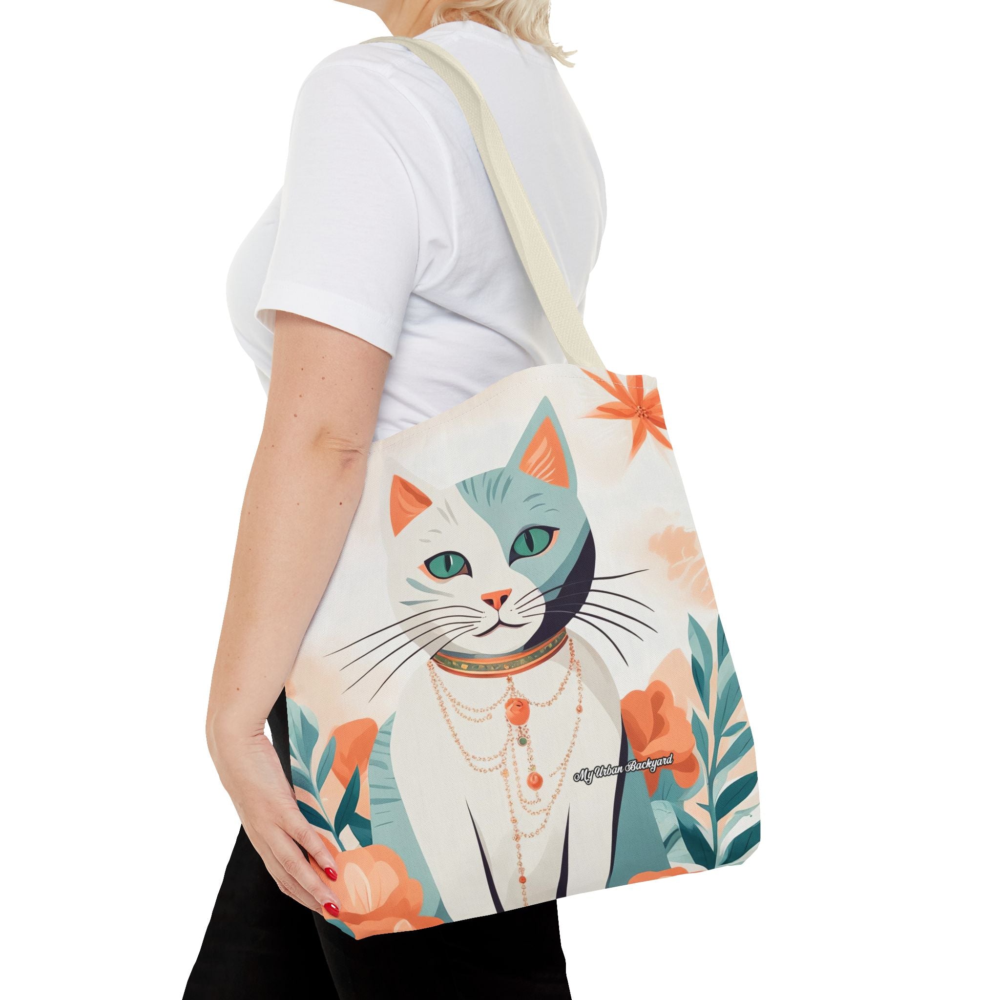 Whiskers, Cat Tote Bag with Cotton Handles For Everyday Use, 3 Sizes