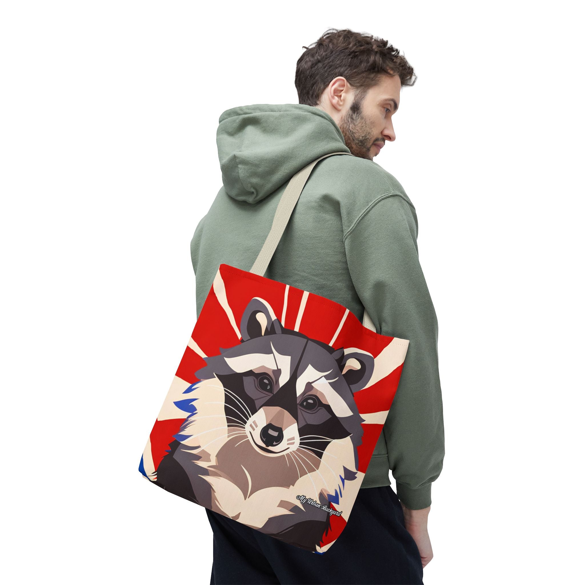 Ziggy Starspaws, Raccoon Tote Bag with Cotton Handles For Everyday Use, 3 Sizes