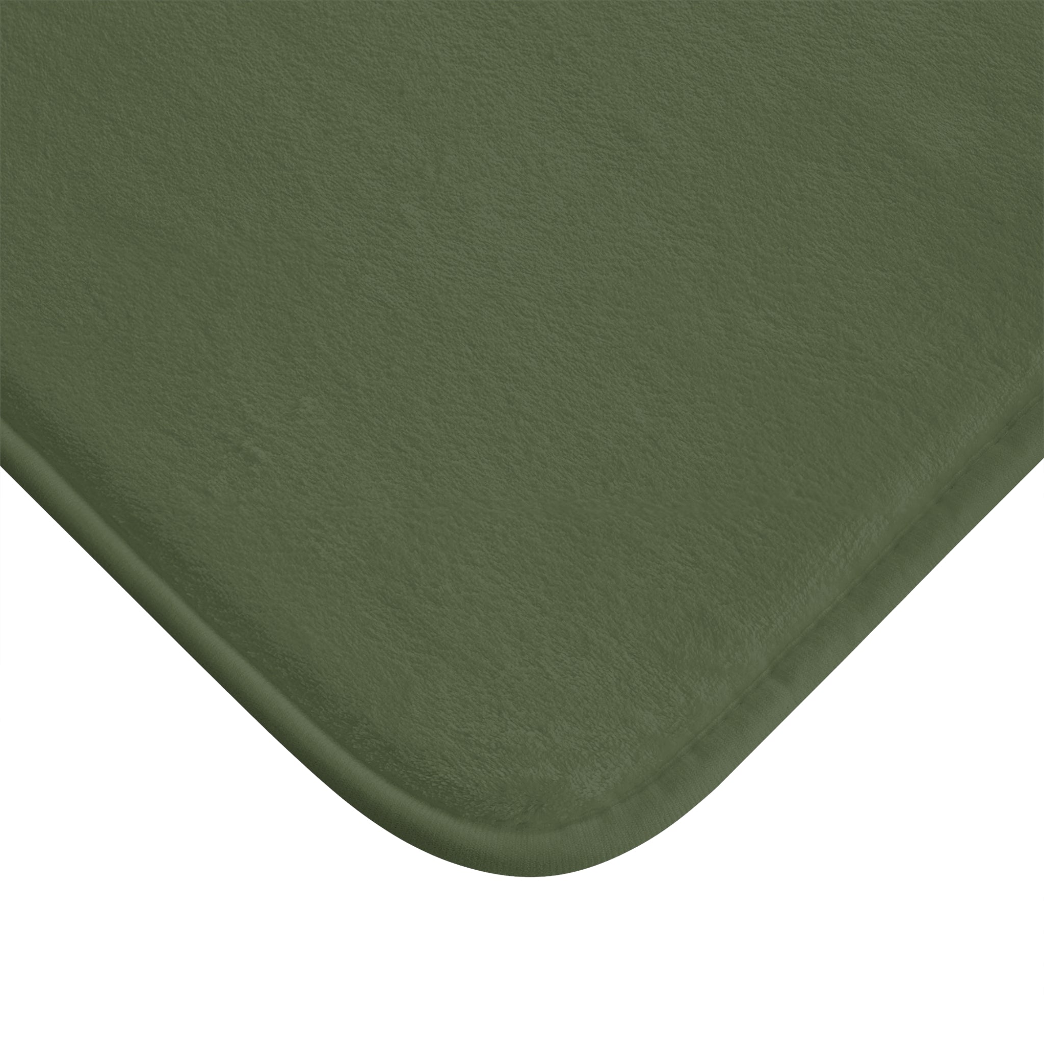 Moss Green Memory Foam Bath Mat — Soft Absorbent Bathroom Rug, 2 sizes