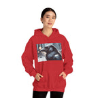 Urban Crow In Falling Snow Hoodie — Comfy Winter Graphic Hoodie