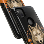 Wolf with Flowers, Animal Cell Phone Case - Apple, Samsung, Google Pixel