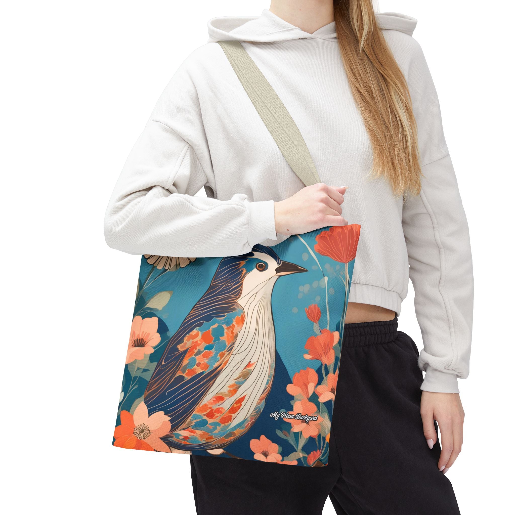 Colorful Bird Tote Bag with Cotton Handles For Everyday Use, 3 Sizes