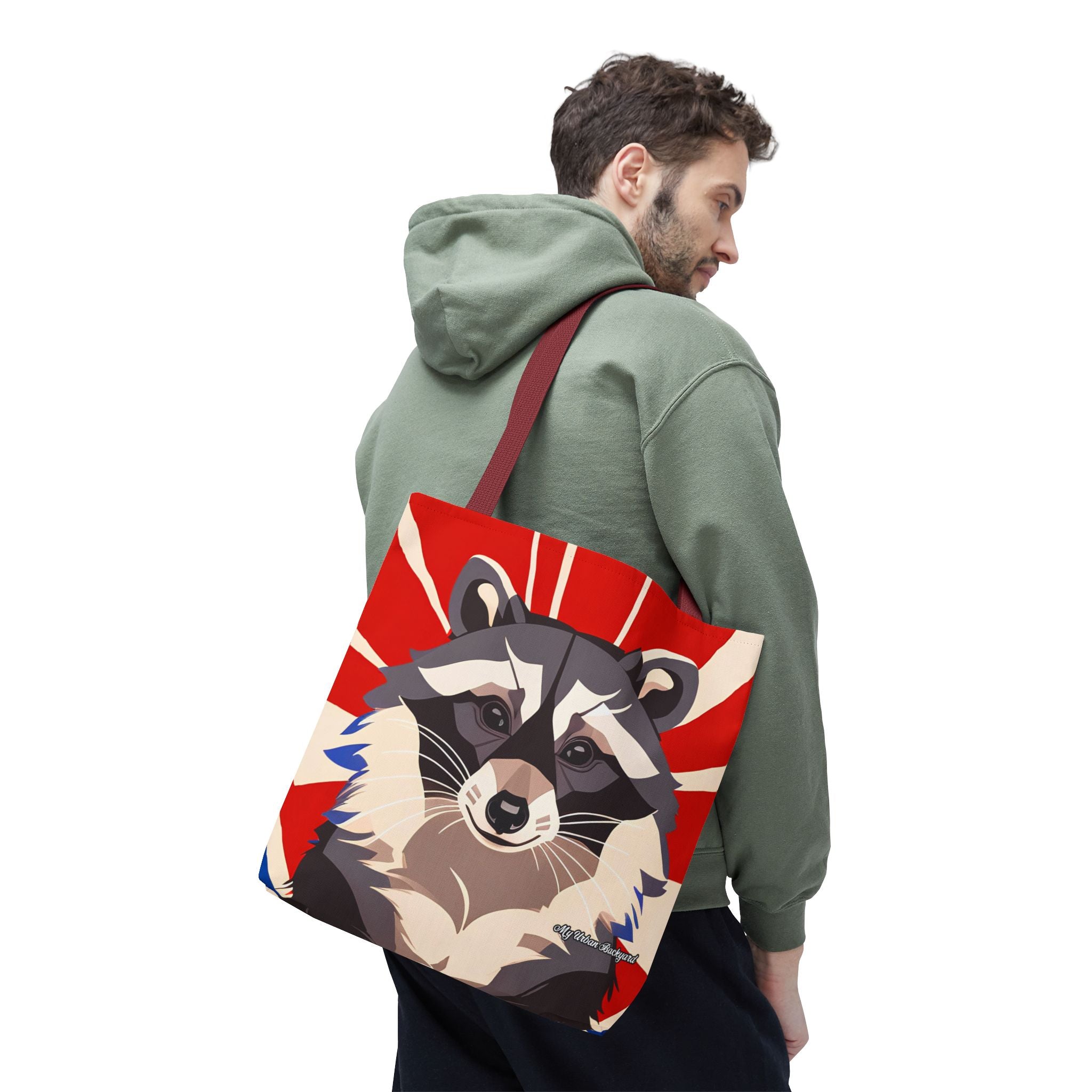 Ziggy Starspaws, Raccoon Tote Bag with Cotton Handles For Everyday Use, 3 Sizes