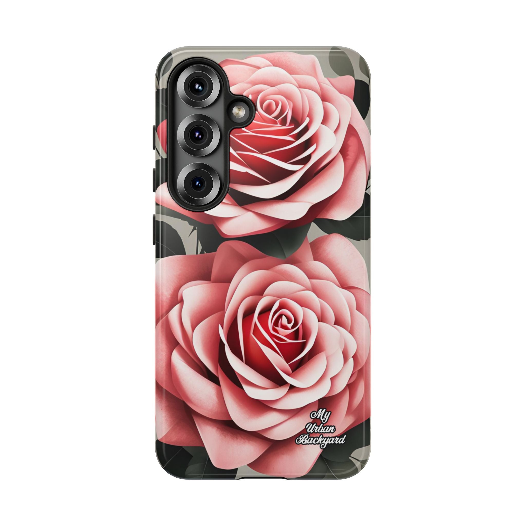 Pink Rose Flowers, Cell Phone Case - Apple, Samsung or Google Pixel