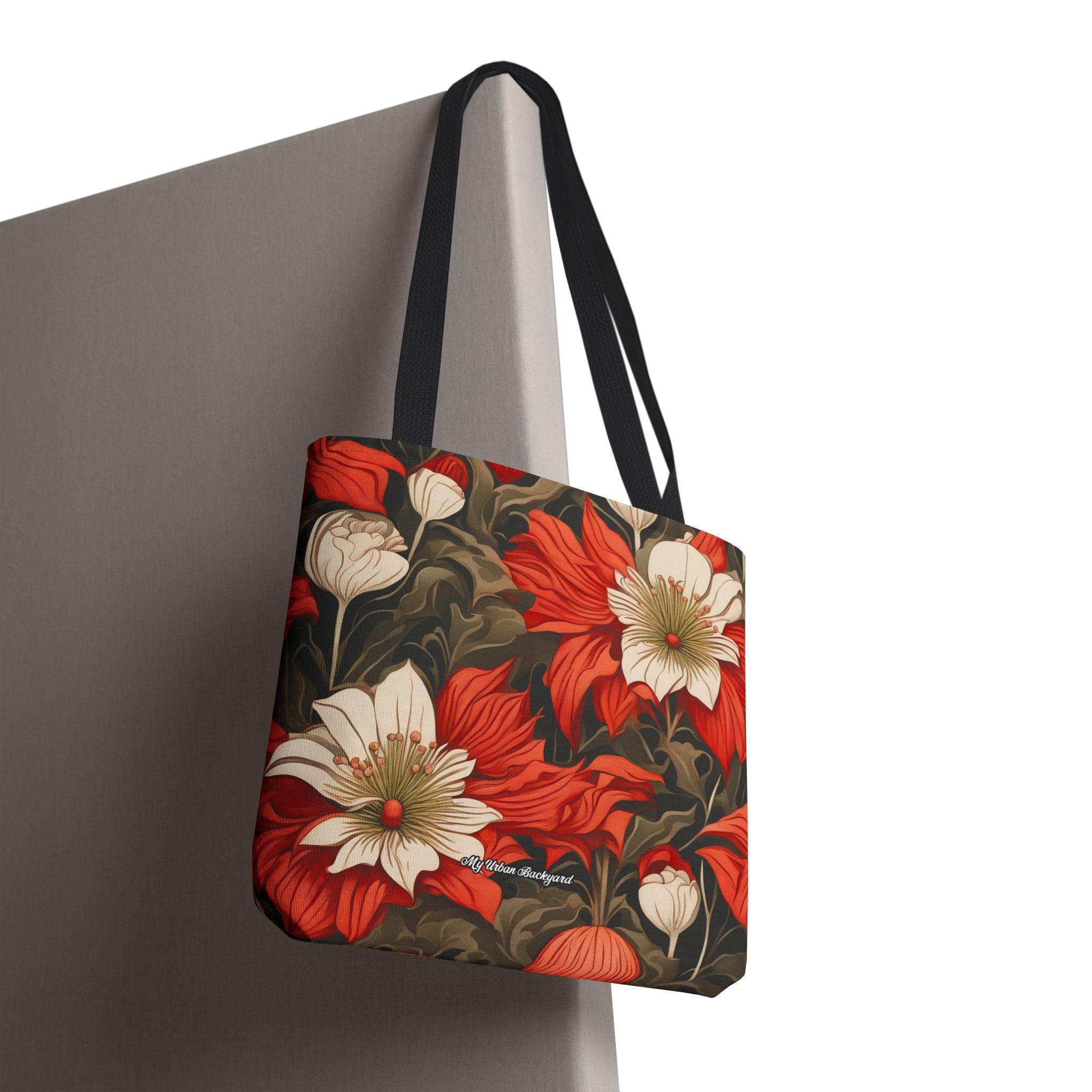 Holiday Flowers, Tote Bag with Cotton Handles