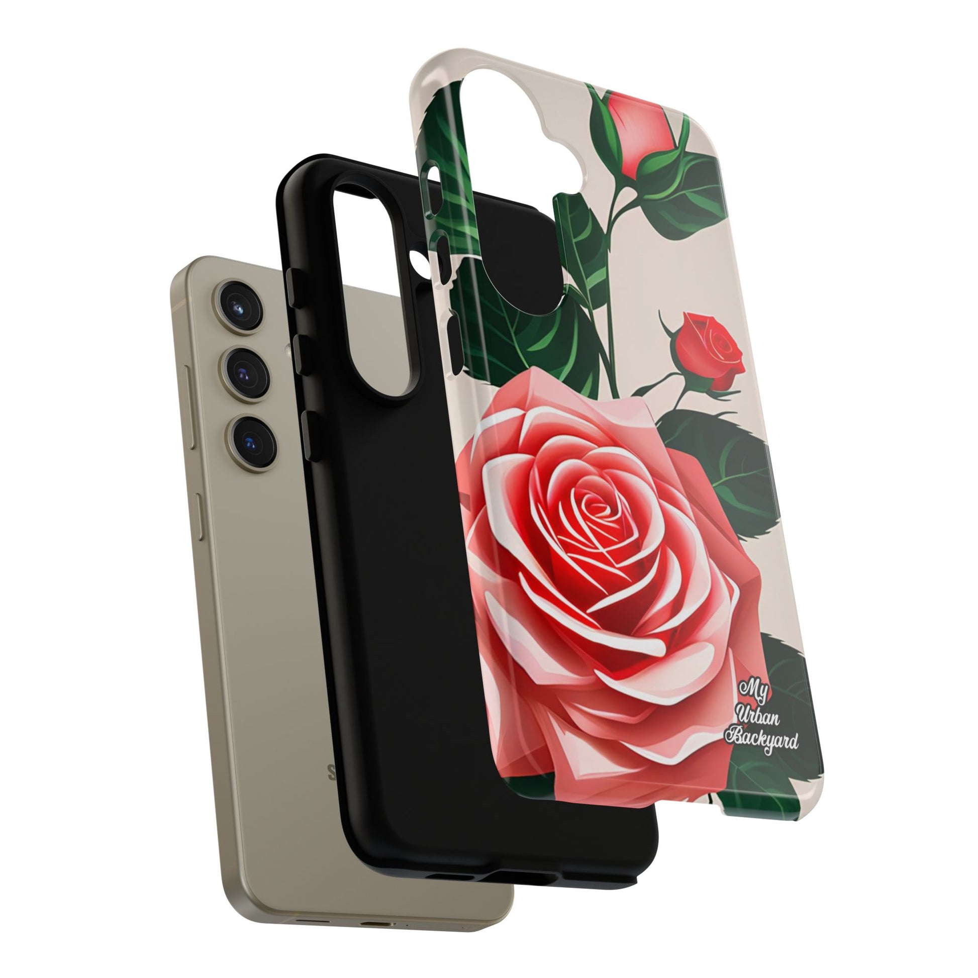 Pink Rose Flowers, Cell Phone Case - Apple, Samsung, Google Pixel
