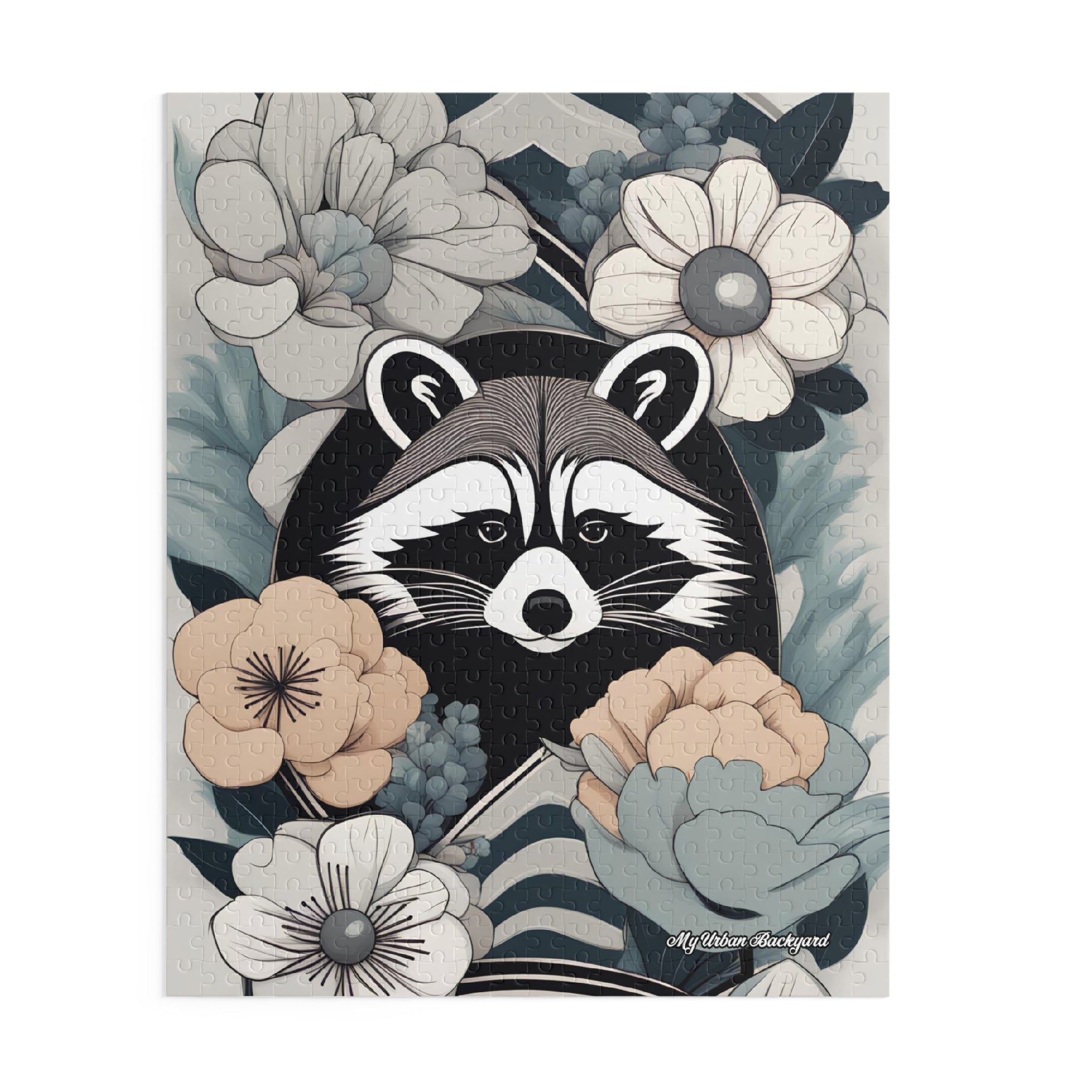 Rocco Pawsley, Raccoon Jigsaw Puzzle - Fun Family Activity, Unique Gift, Home Decor, Relaxing Hobby, Animal Lover's Gift, (120, 252, or 500-Piece)