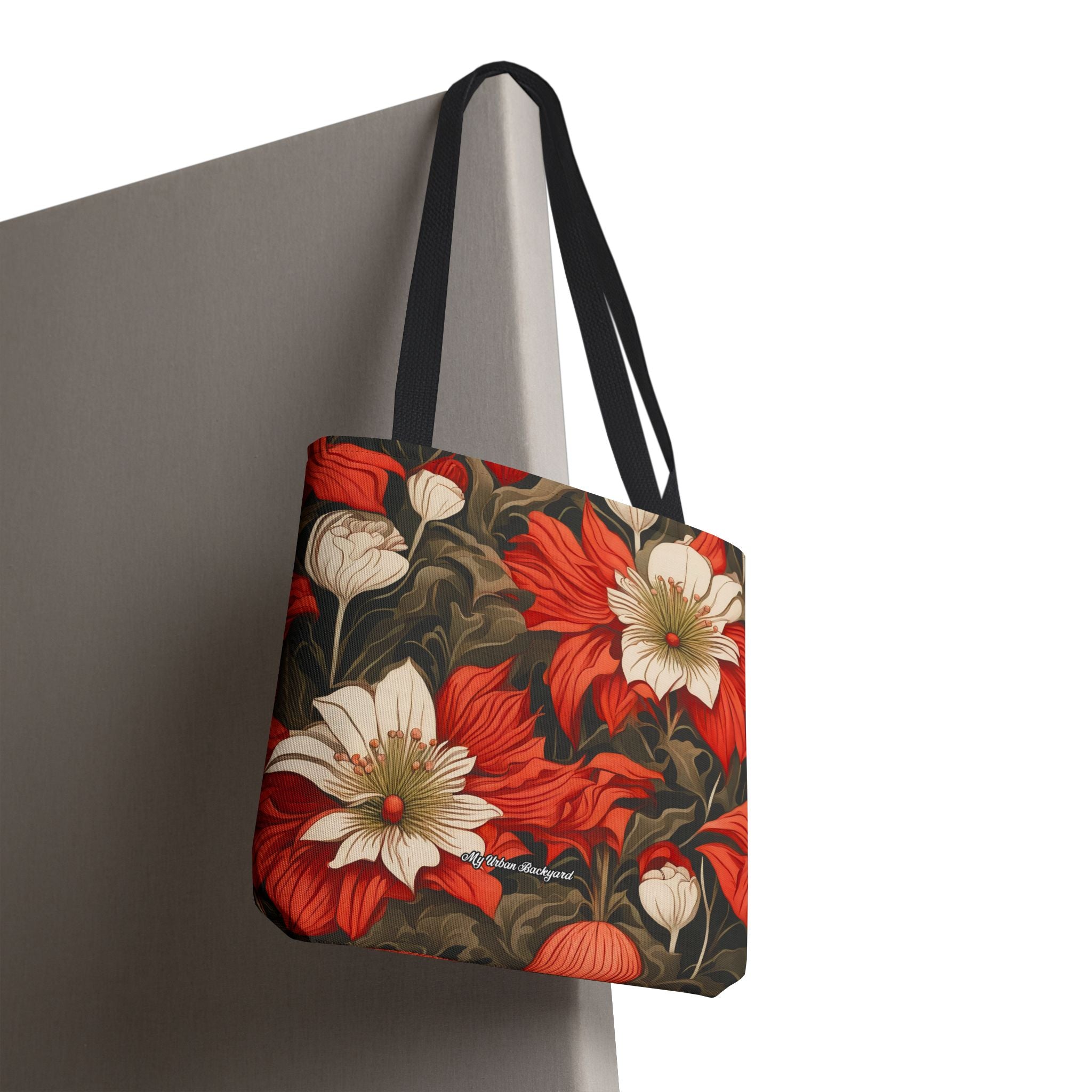 Holiday Flowers, Tote Bag with Cotton Handles