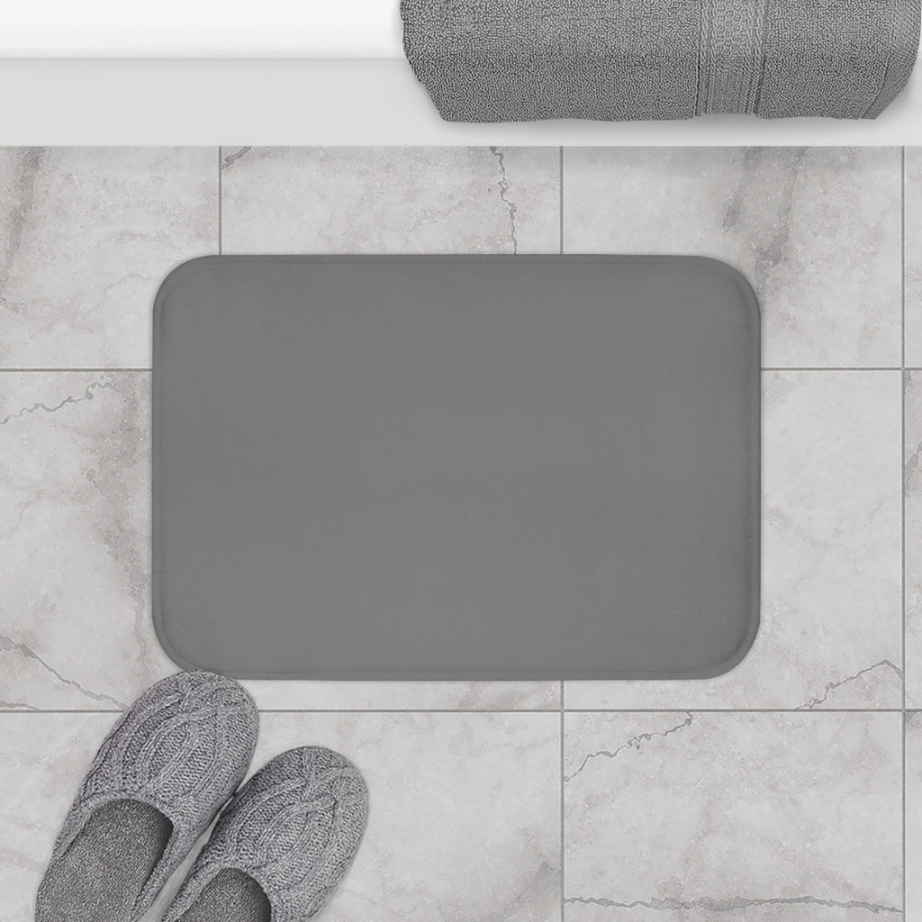 Grey Memory Foam Bath Mat — Soft Absorbent Bathroom Rug, 2 sizes