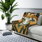 Art Deco Goat, Sherpa Fleece Blanket for Cozy Warmth, 50"x60"